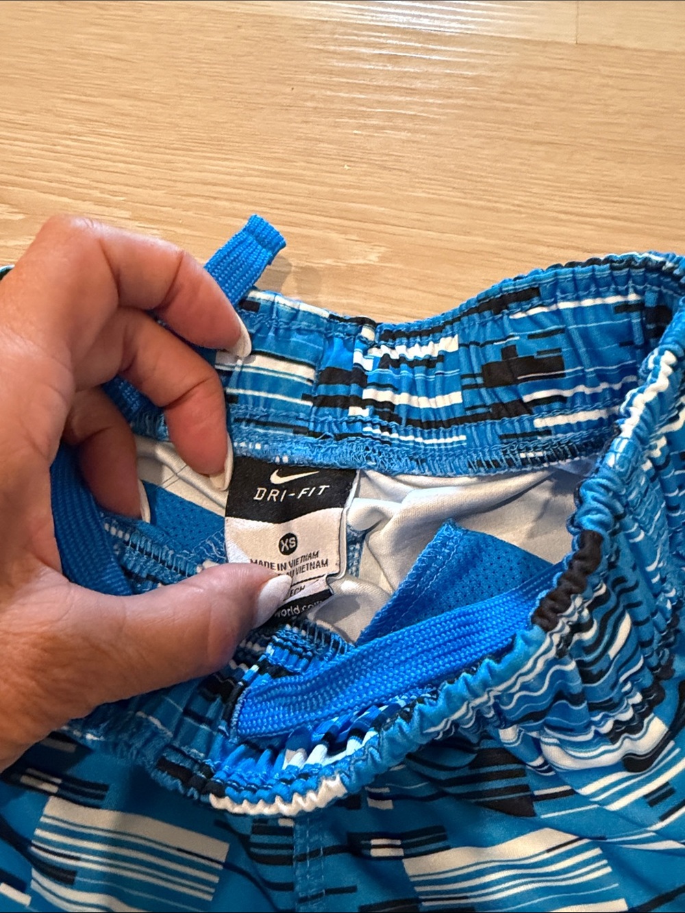 Nike Blue Multi-Stripe Performance Shorts - Picture 3 of 4